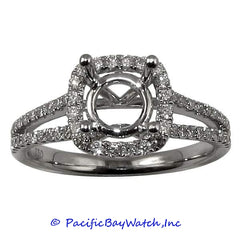 18K White Gold Ladies Diamond Ring Mounting