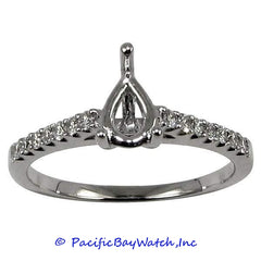 18K White Gold Ladies Diamond Ring Mounting