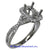 18K White Gold Ladies Diamond Ring Mounting