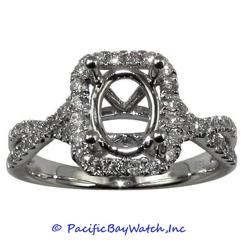 18K White Gold Ladies Diamond Ring Mounting