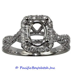 18K White Gold Ladies Diamond Ring Mounting