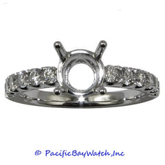 18K White Gold Ladies Diamond Ring Mounting