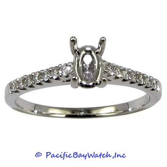 18K White Gold Ladies Diamond Ring Mounting