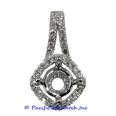 Ladies 18K White Gold Diamond Pendant Mounting