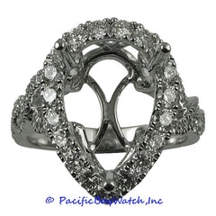 18K White Gold Ladies Diamond Ring Mounting