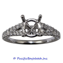 18K White Gold Ladies Diamond Ring Mounting