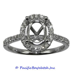 18K White Gold Ladies Diamond Ring Mounting