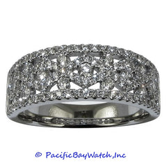 Ladies 18K White Gold Diamond Band