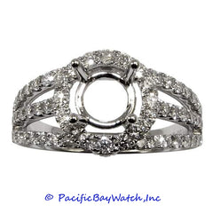 18K White Gold Ladies Diamond Ring Mounting