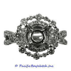 18K White Gold Ladies Diamond Ring Mounting