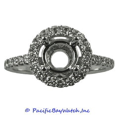 18K White Gold Ladies Diamond Ring Mounting