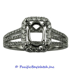 18K White Gold Ladies Diamond Ring Mounting