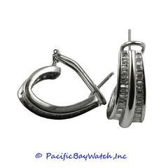 Ladies 18k White Gold Diamond Earrings