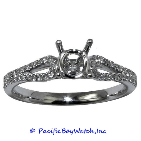 18K White Gold Ladies Diamond Ring Mounting
