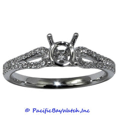 18K White Gold Ladies Diamond Ring Mounting