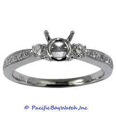 18K White Gold Ladies Diamond Ring Mounting