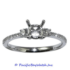 18K White Gold Ladies Diamond Ring Mounting