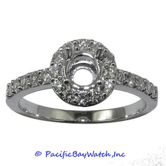 18K White Gold Ladies Diamond Ring Mounting