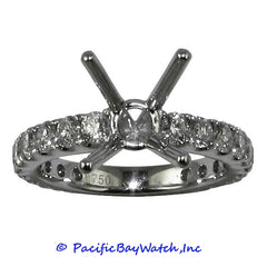 18K White Gold Ladies Diamond Ring Mounting