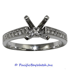 18K White Gold Ladies Diamond Ring Mounting