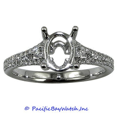 18K White Gold Ladies Diamond Ring Mounting