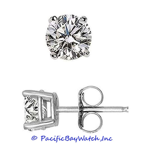Ladies White Gold Stud Diamond Earrings 12.38ct. T.W.