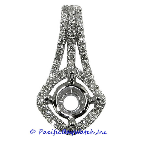 Ladies 18K White Gold Diamond Pendant Mounting