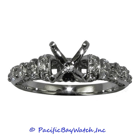 18K White Gold Ladies Diamond Ring Mounting