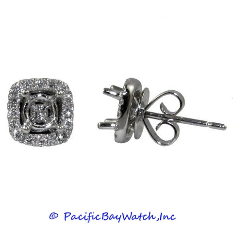 Ladies 18k White Gold Diamond Earrings