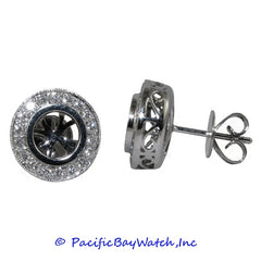 Ladies 18k White Gold Diamond Earrings