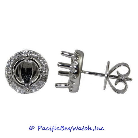 Ladies 18k White Gold Diamond Earrings