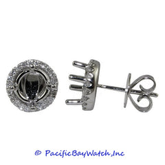 Ladies 18k White Gold Diamond Earrings
