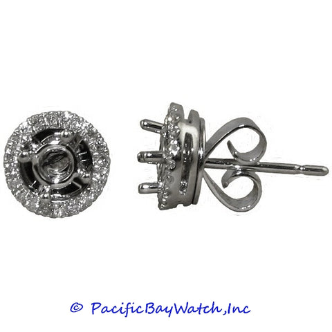 Ladies 18k White Gold Diamond Earrings