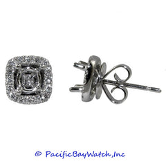 Ladies 18k White Gold Diamond Earrings