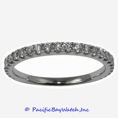 Ladies 18K White Gold Diamond Band