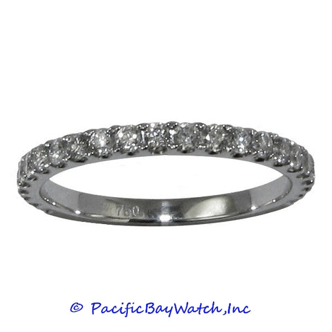 Ladies 18K White Gold Diamond Band