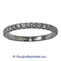 Ladies 18K White Gold Diamond Band