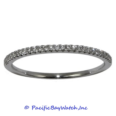 Ladies 18K White Gold Diamond Band