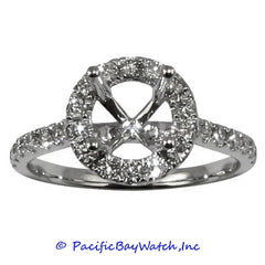 18K White Gold Ladies Diamond Ring Mounting