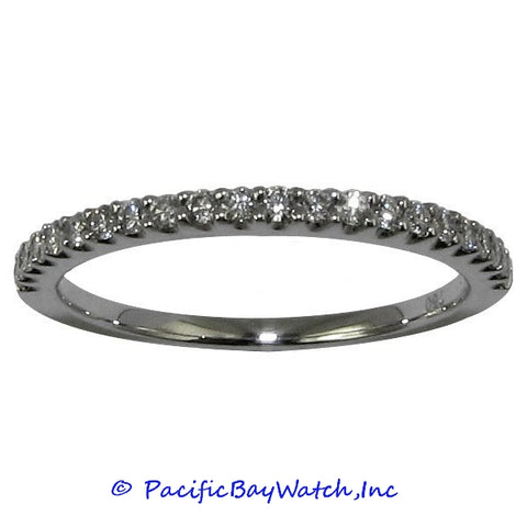 Ladies 18K White Gold Diamond Band