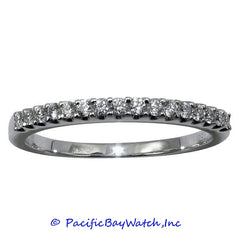 Ladies 18K White Gold Diamond Band