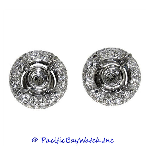Ladies 18k White Gold Diamond Earrings