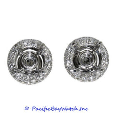 Ladies 18k White Gold Diamond Earrings