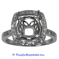 18K White Gold Ladies Diamond Ring Mounting