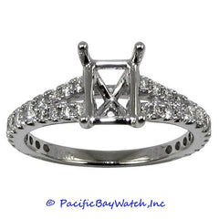 18K White Gold Ladies Diamond Ring Mounting