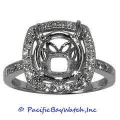 18K White Gold Ladies Diamond Ring Mounting