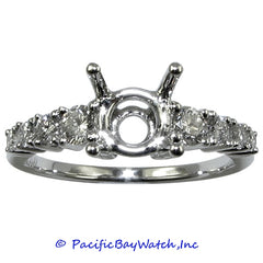 18K White Gold Ladies Diamond Ring Mounting