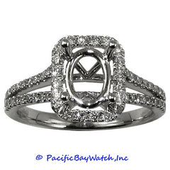 18K White Gold Ladies Diamond Ring Mounting