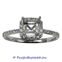 18K White Gold Ladies Diamond Ring Mounting