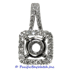 Ladies 18K White Gold Diamond Pendant Mounting